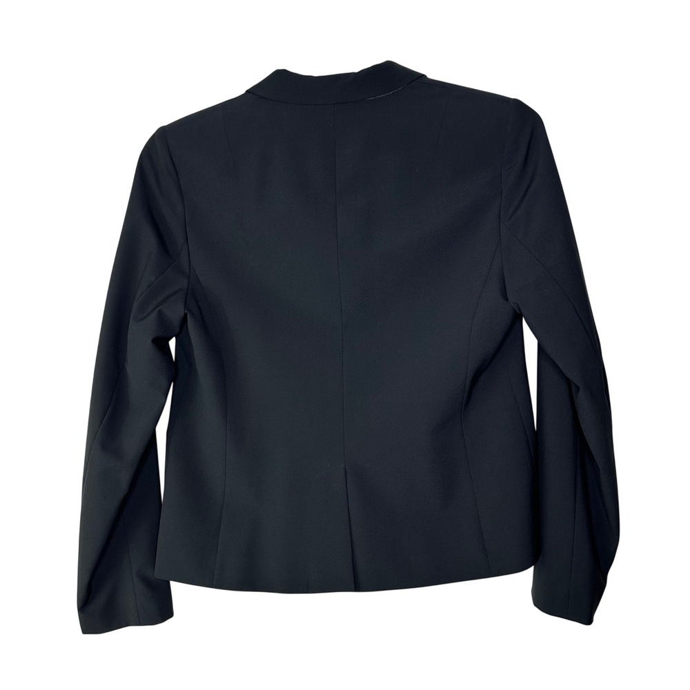 Banana Republic Blazer Womens 12 Black Marzotto Italian Wool Classic Fit GUC - Picture 2 of 6